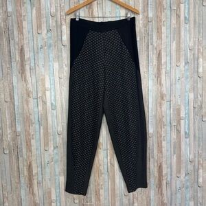 Alembika 4 12 14 Polka Dot Knit Pant Pull-On Elastic High Rise Waist Lagenlook